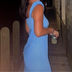 Blue Abercrombie Midi Dress